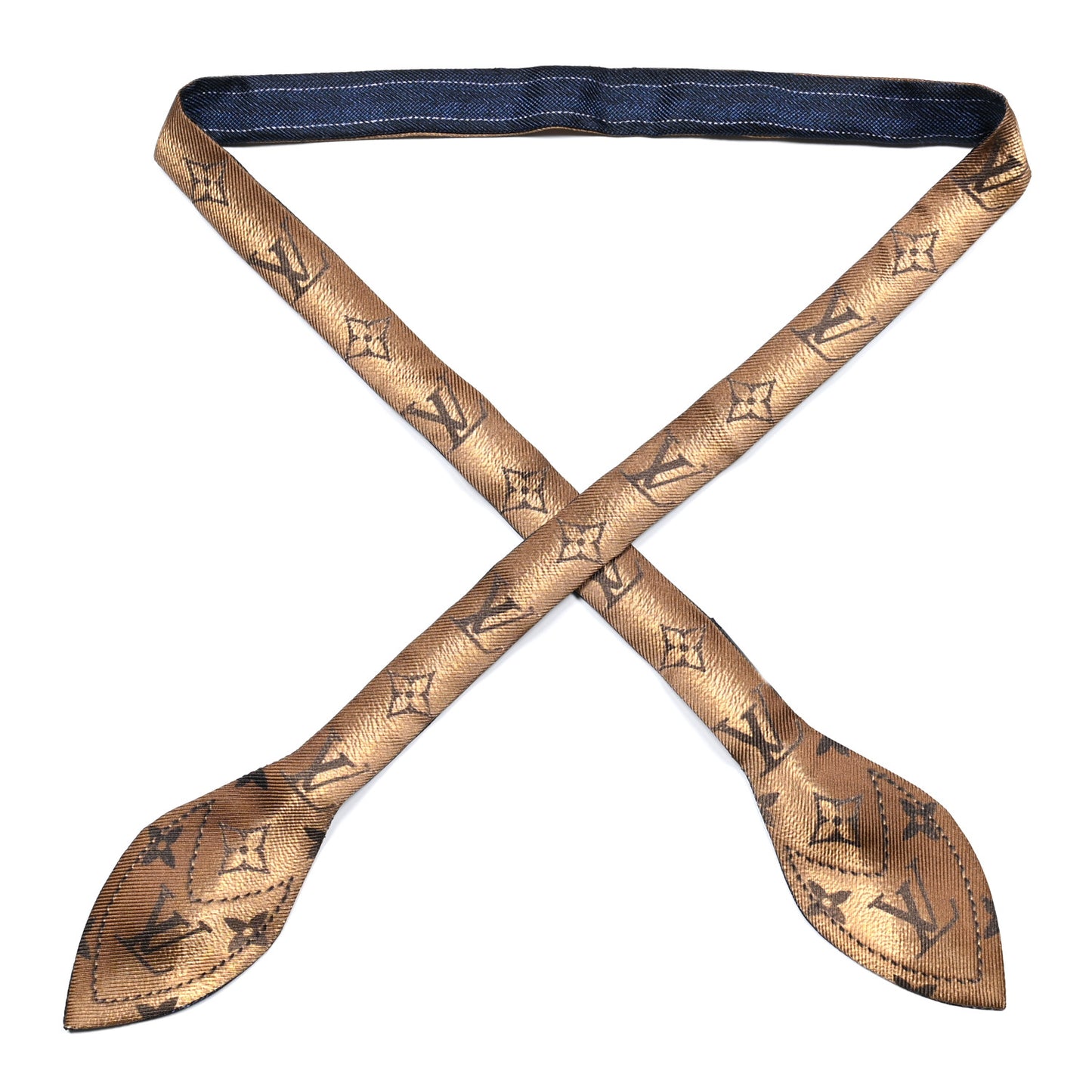 Silk Monogram Bandeau 3D Beige
