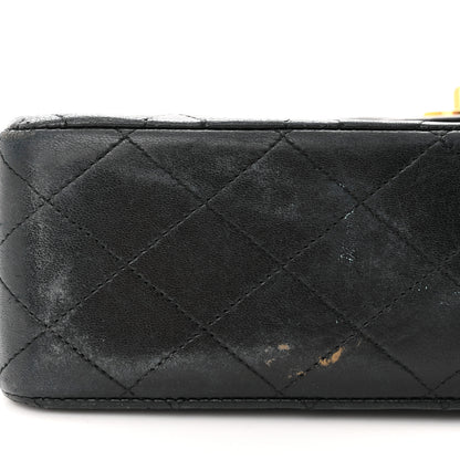 Chanel Lambskin Quilted Medium Double Flap Black 12 of 16