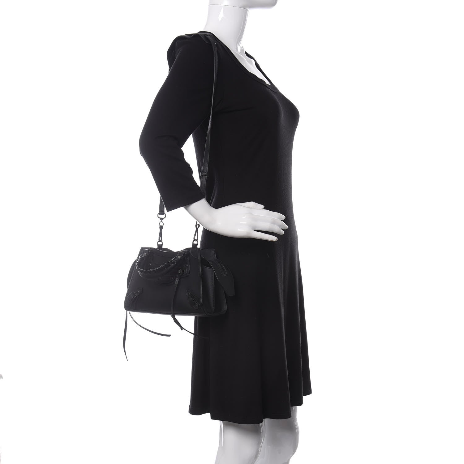 Balenciaga Smooth Calfskin Neo Classic Black Hardware Mini City Black 2 of 9