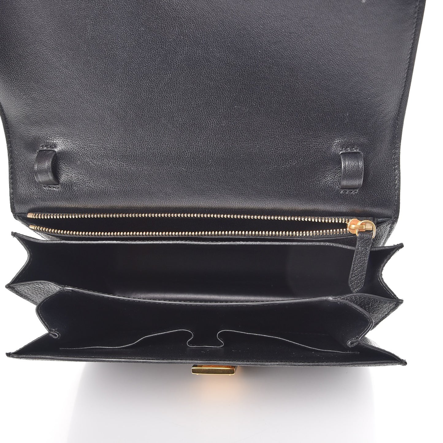Goatskin Medium Classic Box Flap Bag Black