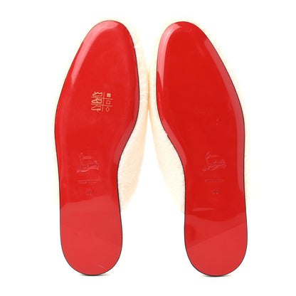 Christian Louboutin Navy Coolito Donna Slippers 38.5 White 6 of 8