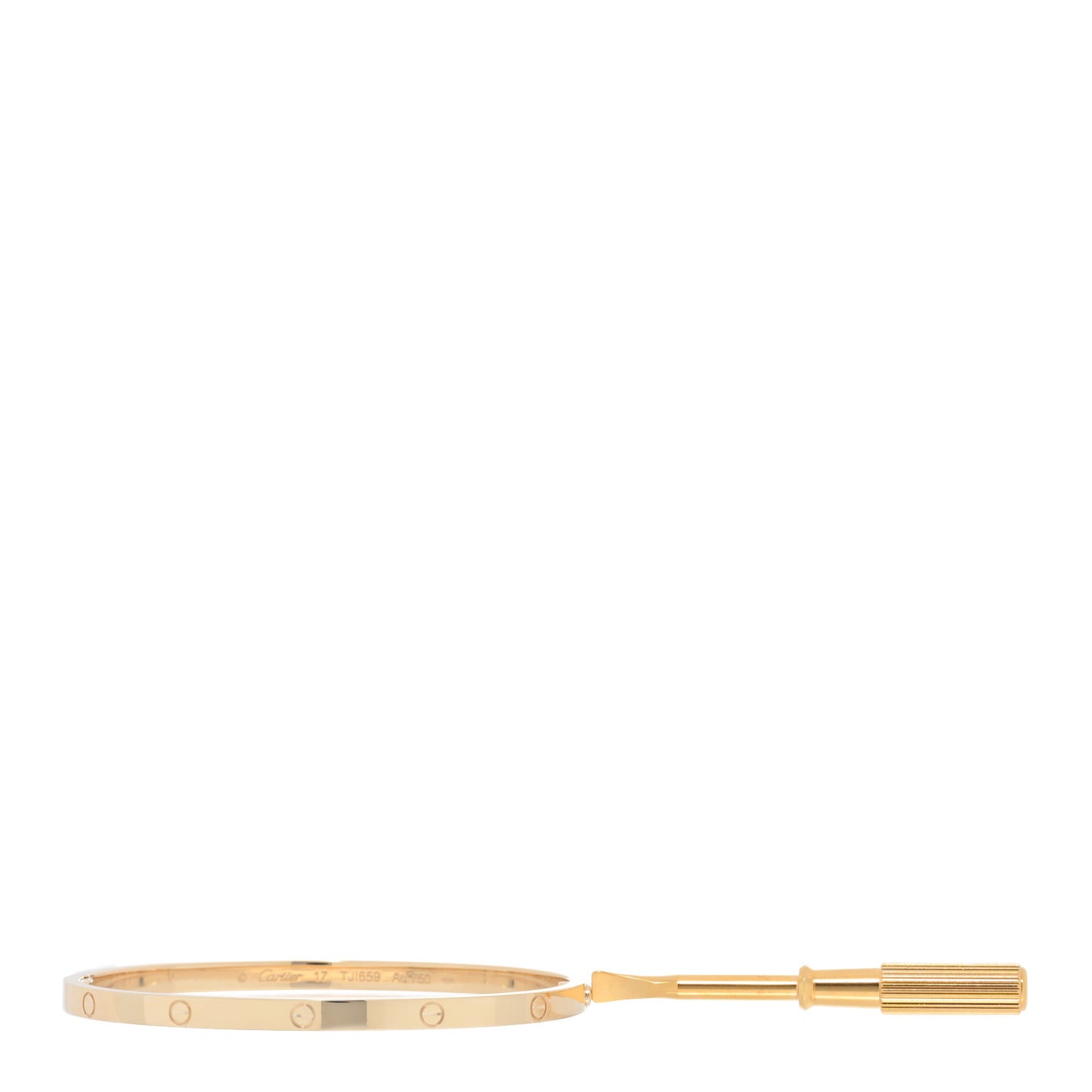 18K Yellow Gold Small LOVE Bracelet 17