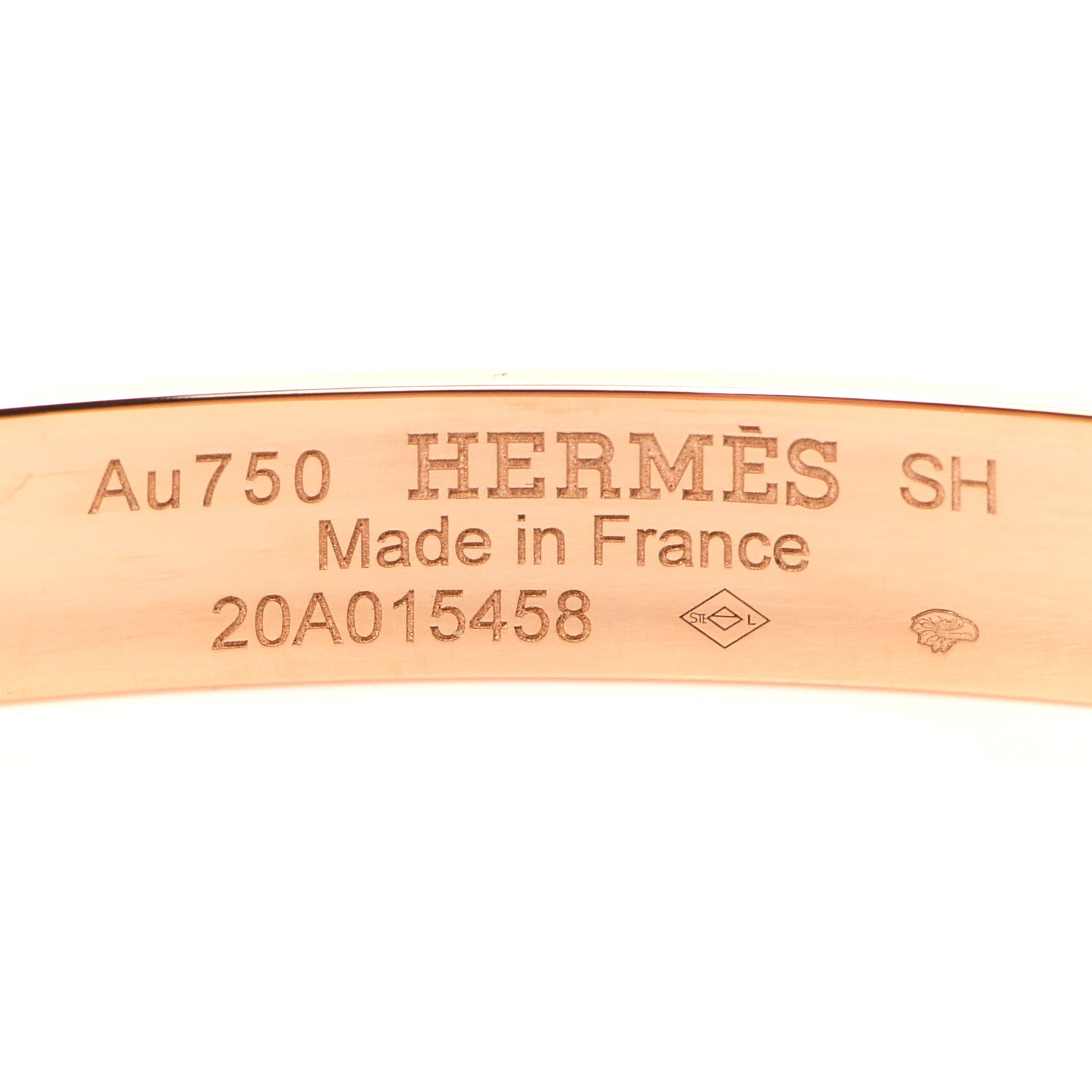 Hermes 18K Rose Gold PM Collier De Chien Bracelet SH 4 of 5