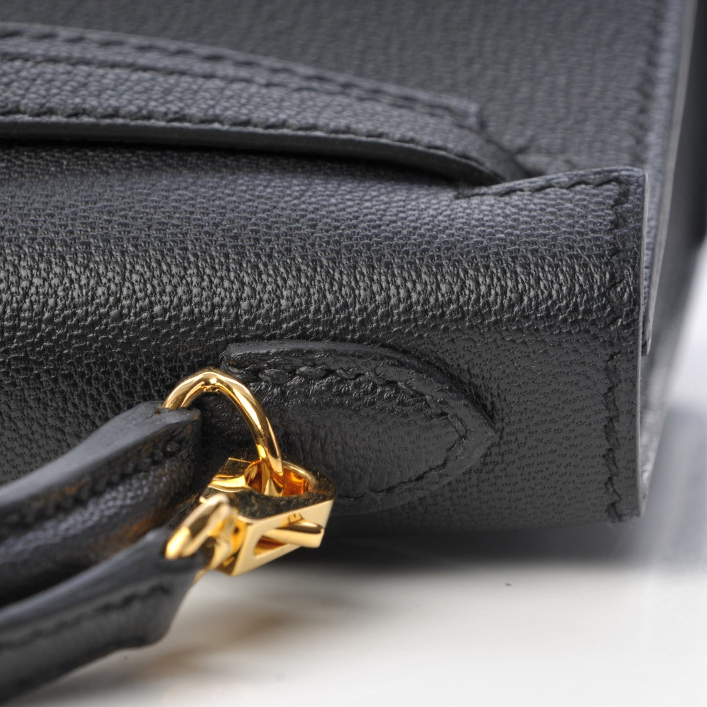 Chevre Chandra Mini Kelly Sellier 20 Black