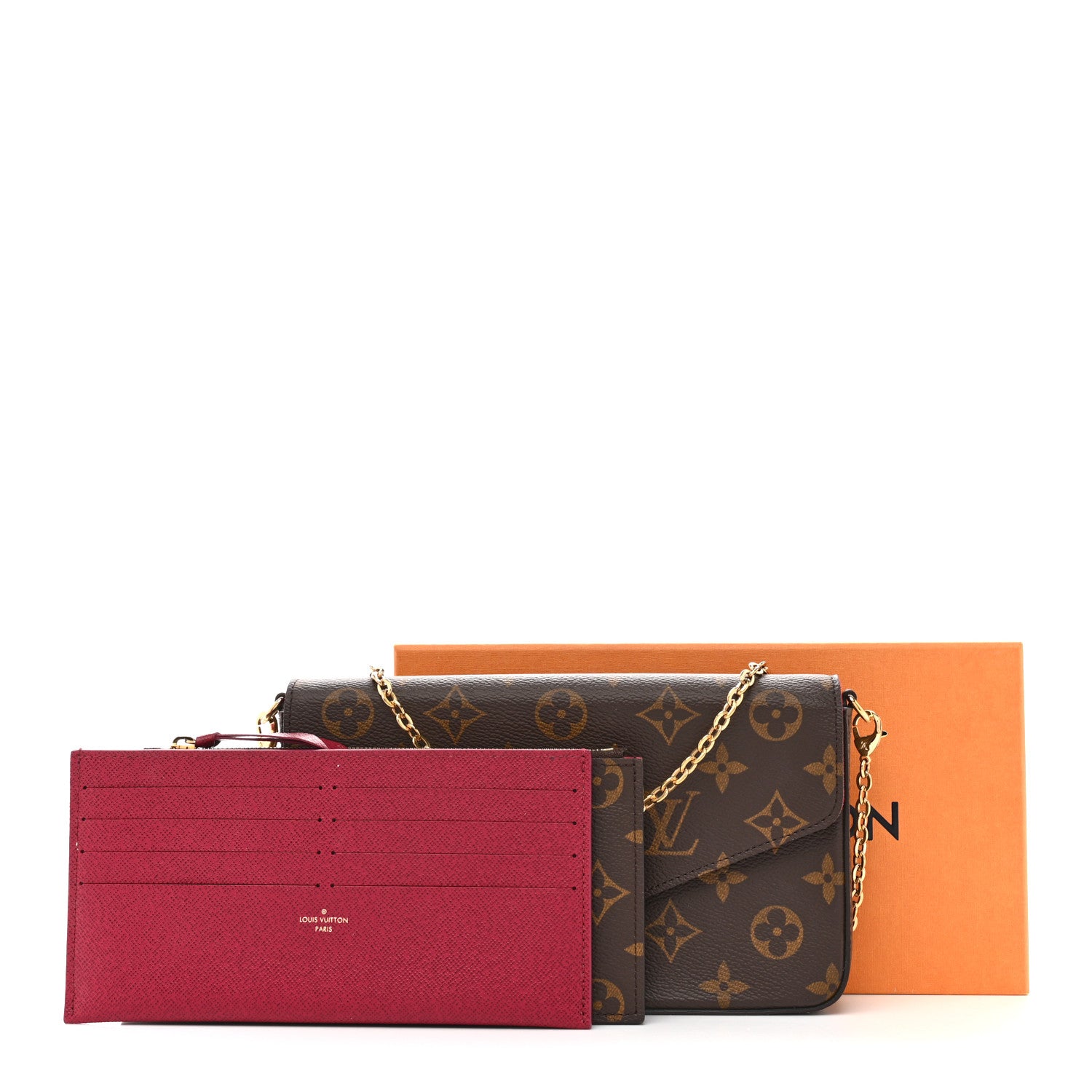 Louis Vuitton Monogram Pochette Felicie Chain Wallet Fuchsia 13 of 13
