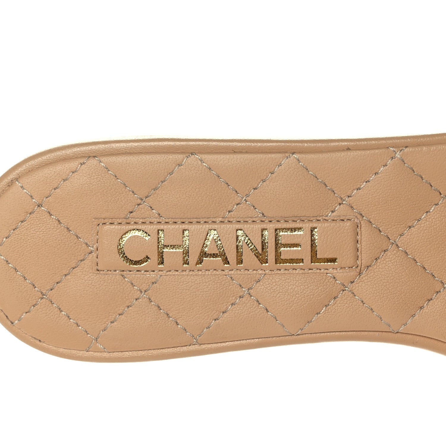 Chanel Lambskin Quilted CC Turnlock Sandals 38.5 Beige 7 of 11