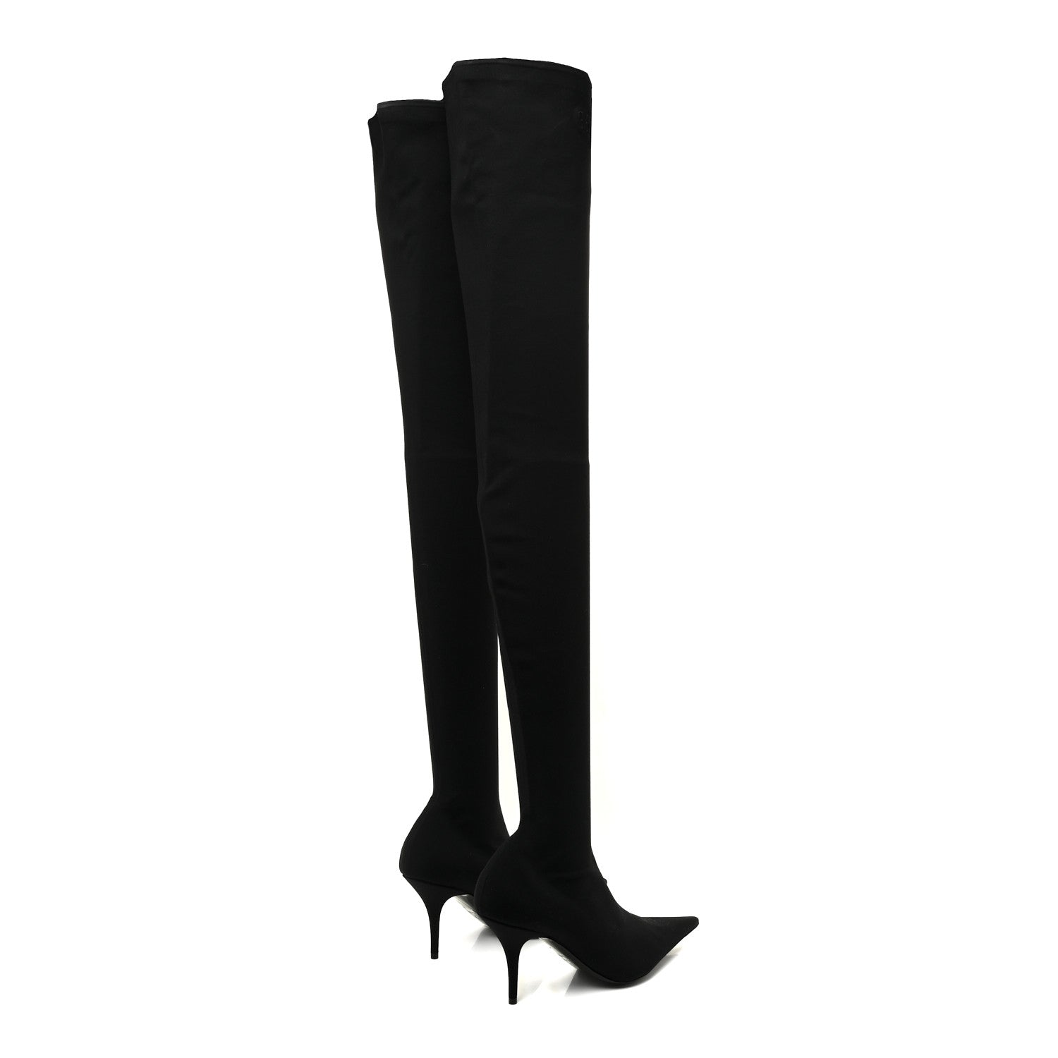 Balenciaga Spandex Pointed Toe Knife Thigh High Boots 38 Black 4 of 7