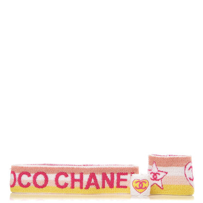 Chanel Knit Coco CC Headband Wristband Set Multicolor 1 of 5