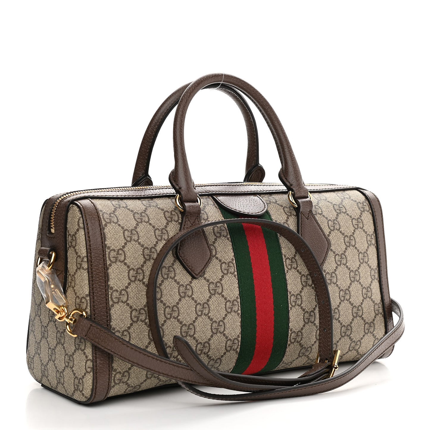 GG Supreme Monogram Web Medium Ophidia Boston Brown