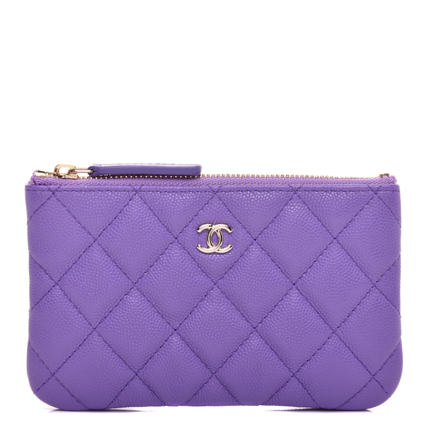 Chanel Caviar Quilted Small Cosmetic Case Purple 1 of 7