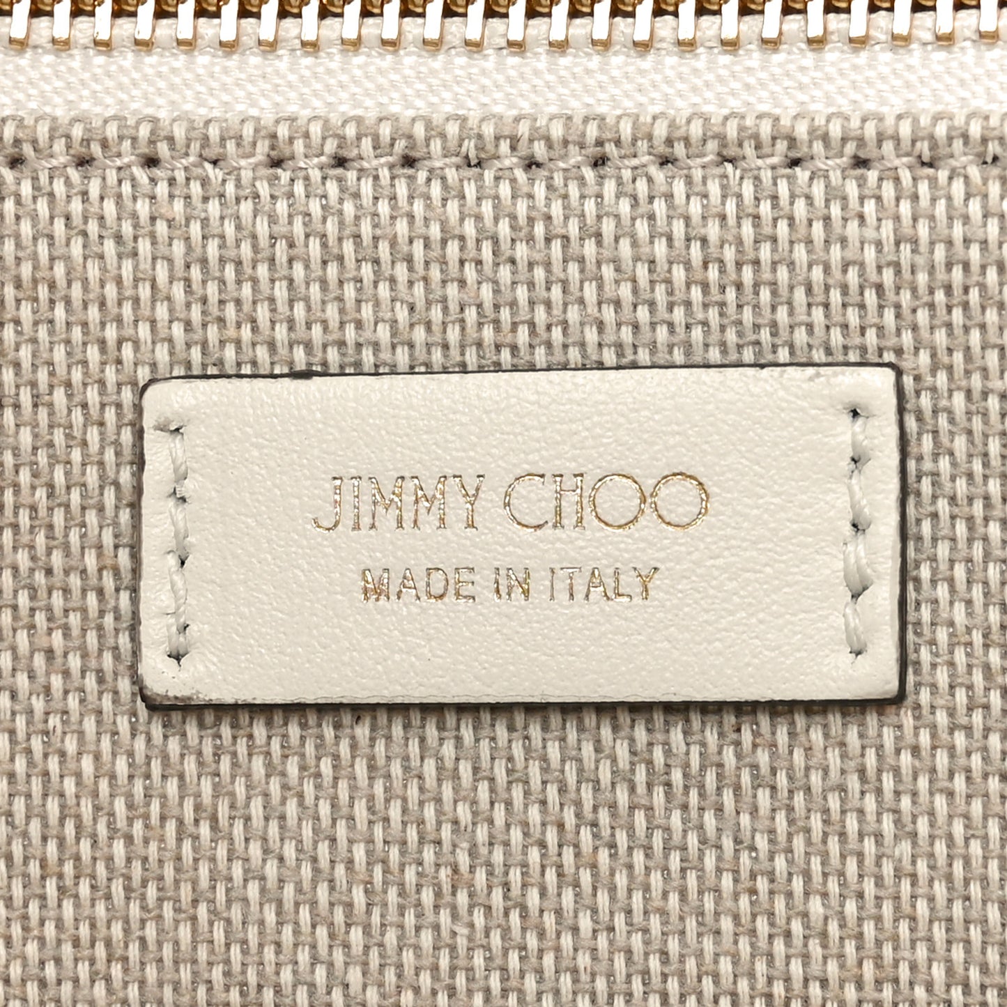 JC Logo Jacquard Lurex Soft Shiny Calfskin Medium Varenne Tote Bag Latte Gold Light Gold