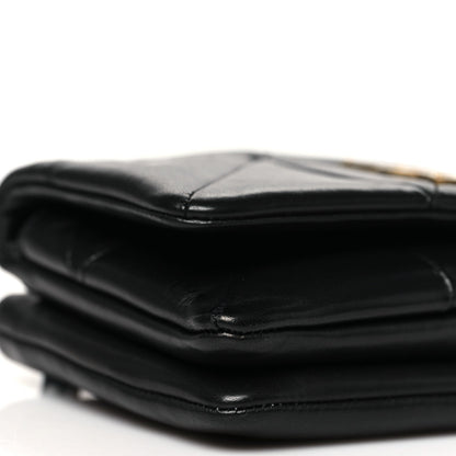 Saint Laurent Lambskin Patchwork Monogram Jamie Chain Wallet Black 8 of 9