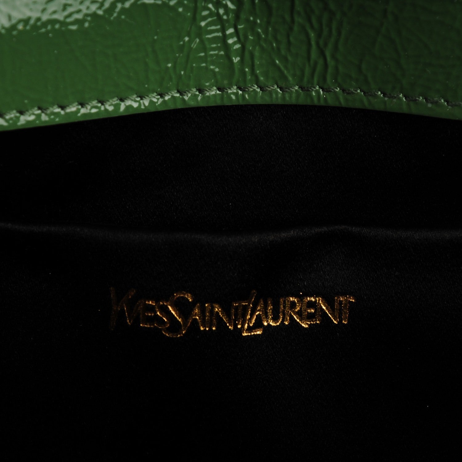 Saint Laurent Textured Patent Large Belle De Jour Clutch Green 6 of 7