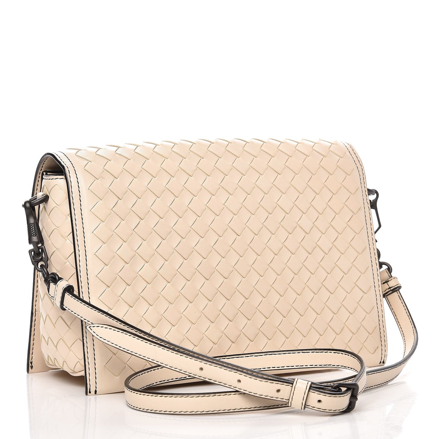 Nappa Intrecciato Small Messenger Cameo