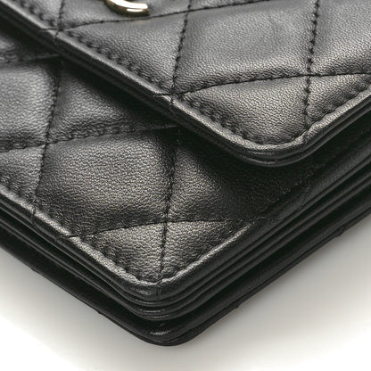 Chanel Lambskin Quilted My Chanel Lady Card Holder On Chain Black 10 of 11