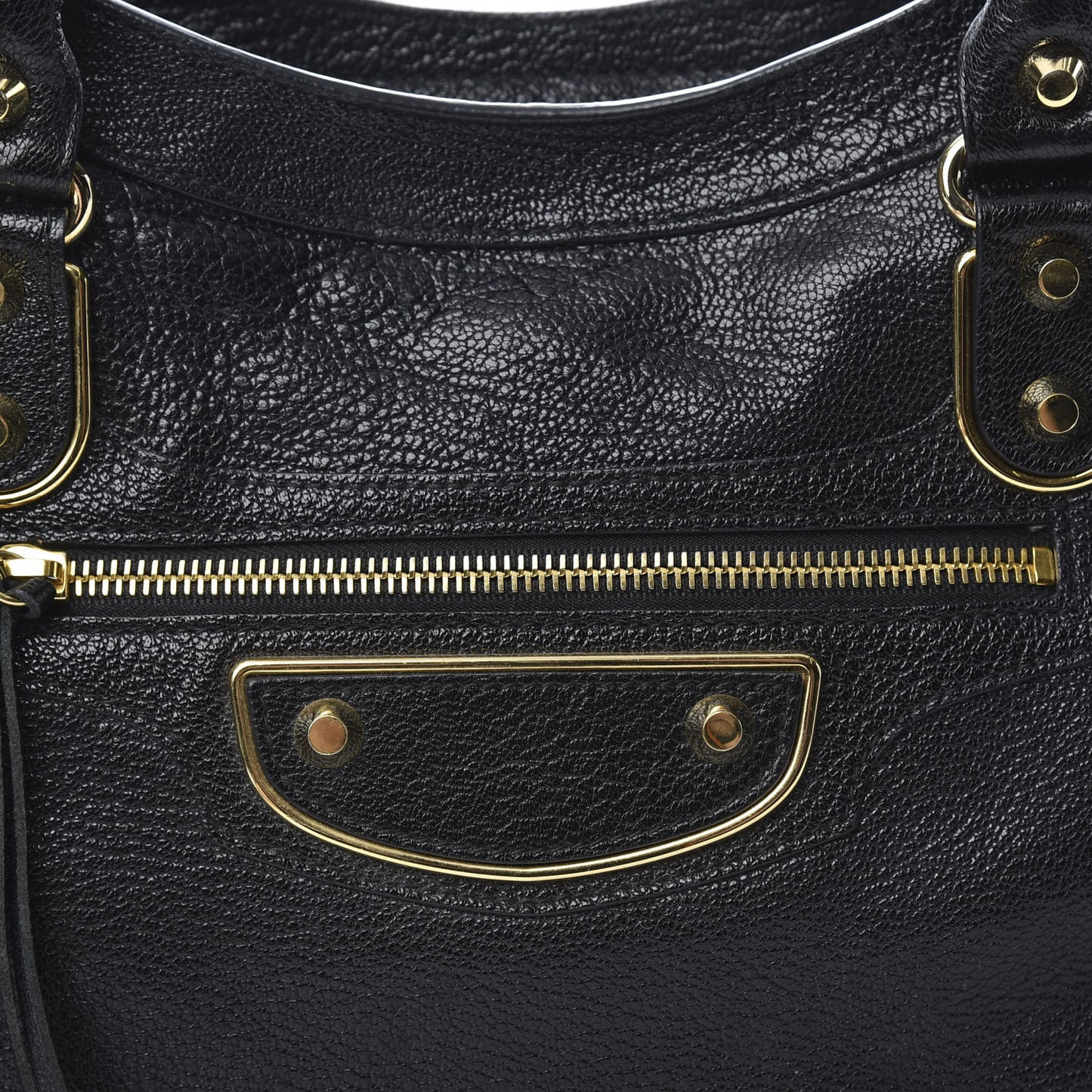 Chevre Gold Metallic Edge Hardware City Black