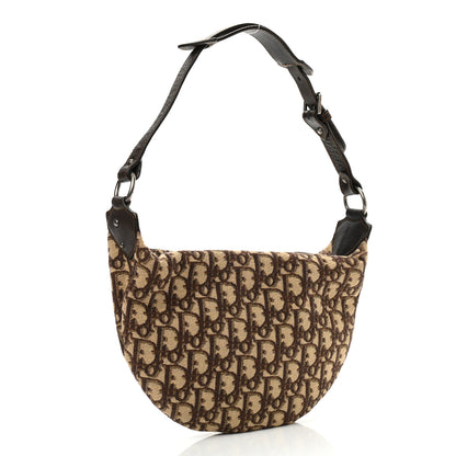 Christian Dior Monogram Buckle Hobo Marron Fonce 3 of 12