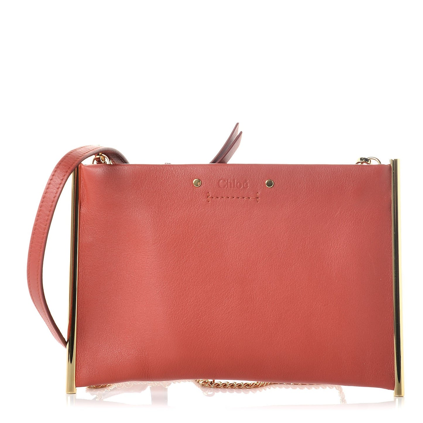 Calfskin Mini Roy Chain Pouch Earthy Red