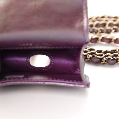 Chanel Iridescent Lambskin Quilted Airpods Pro Case Purple 5 of 10