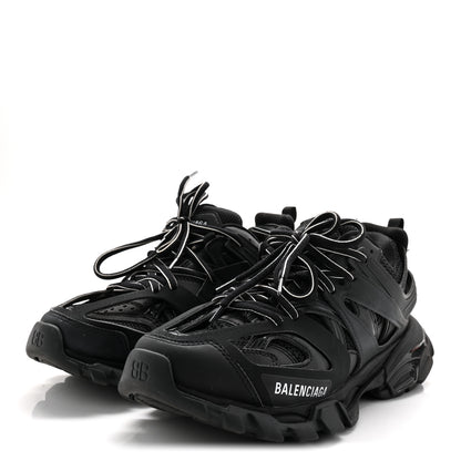 Balenciaga Mesh Nubuck Effect Fabric LED Womens Track Sneakers 37 Black 4 of 10