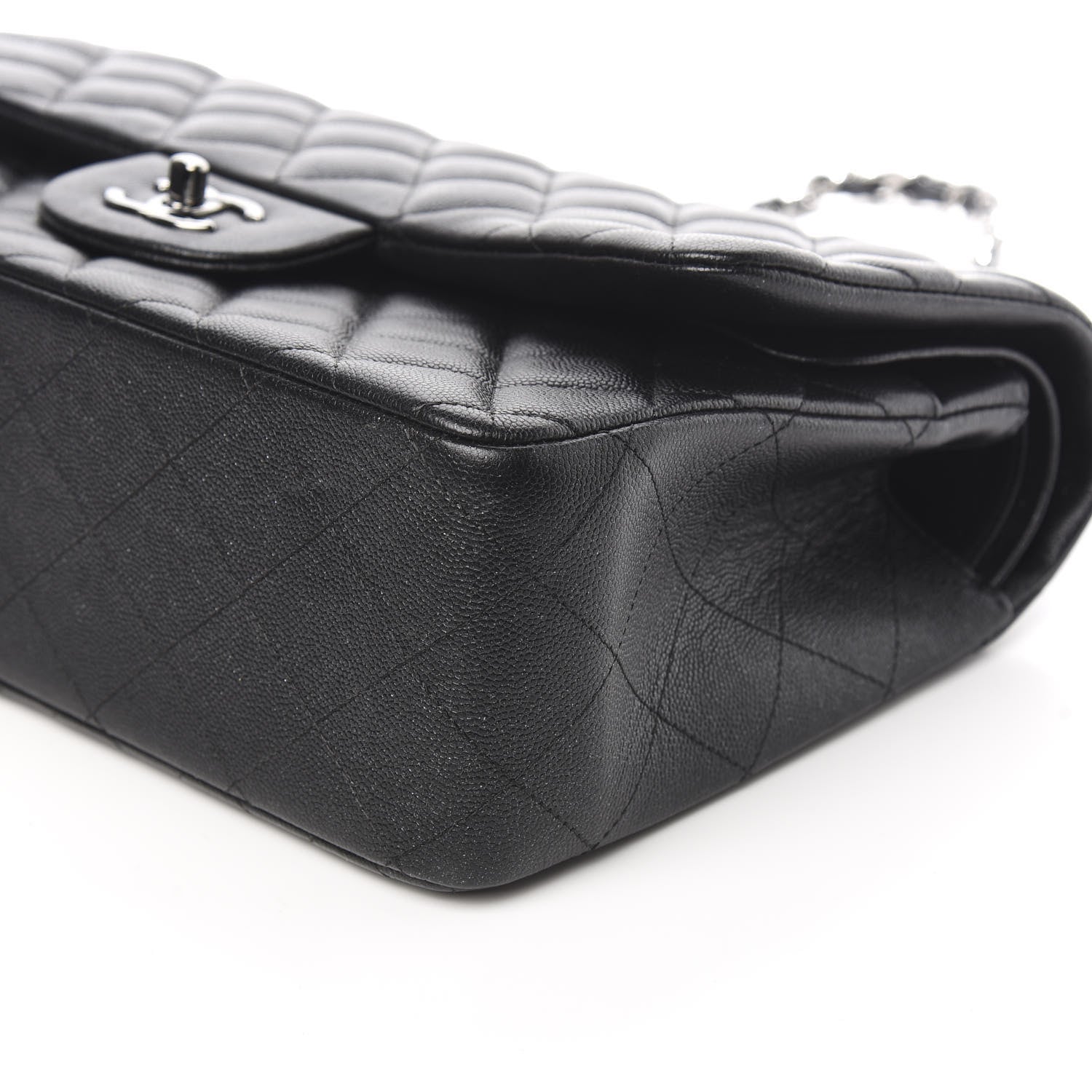 Chanel Iridescent Caviar Quilted Jumbo Double Flap Black 8 of 9