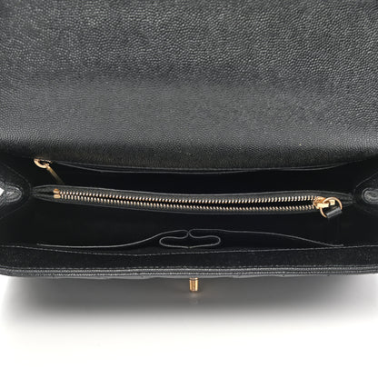 Chanel Caviar Chevron Quilted Small Coco Handle Flap Black 5 of 10