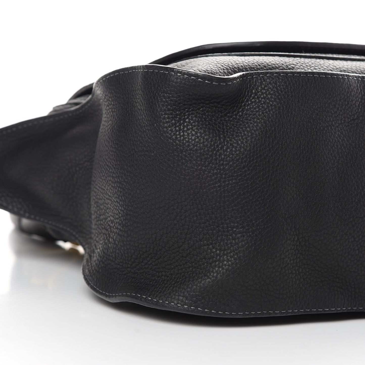 Calfskin Large Marcie Satchel Black