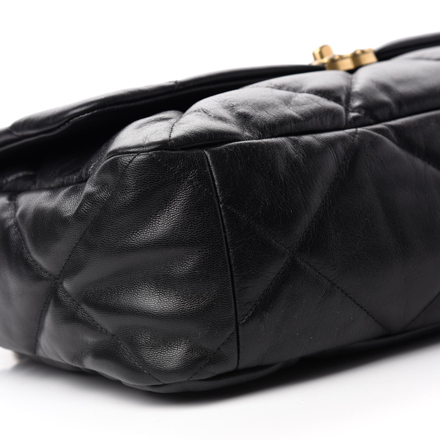 Chanel Goatskin Quilted Maxi Chanel 19 Flap Black 6 of 10