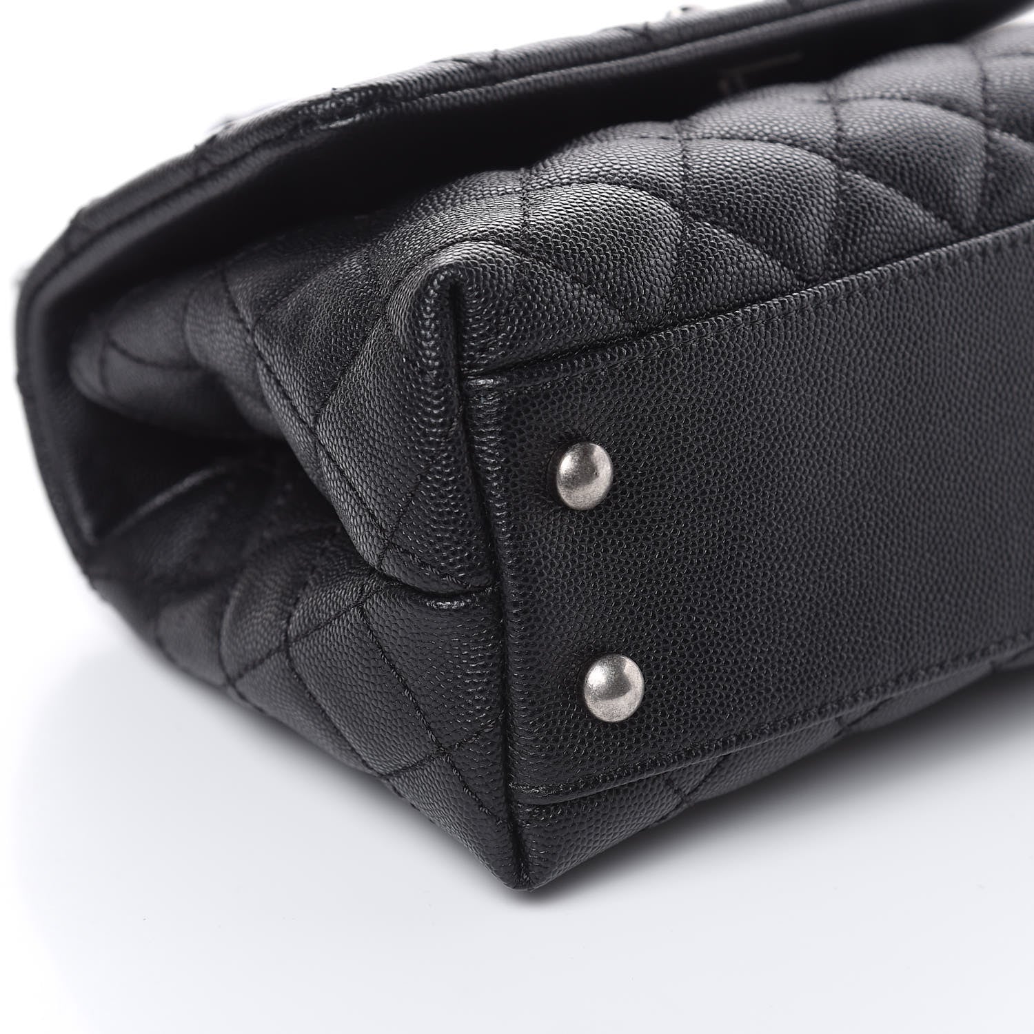 Chanel Caviar Lizard Quilted Mini Coco Handle Flap Black 8 of 10