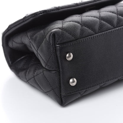 Chanel Caviar Lizard Quilted Mini Coco Handle Flap Black 8 of 10