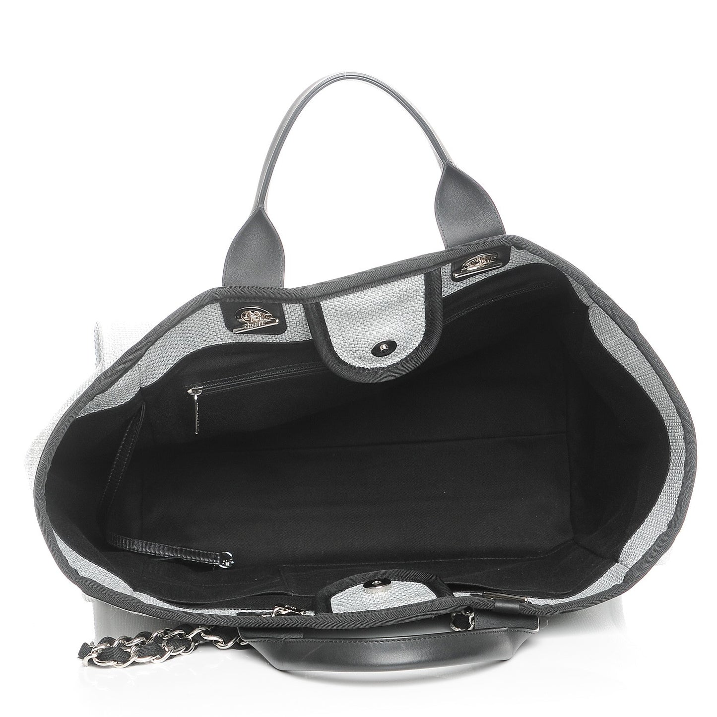 Canvas Large Deauville Tote Grey