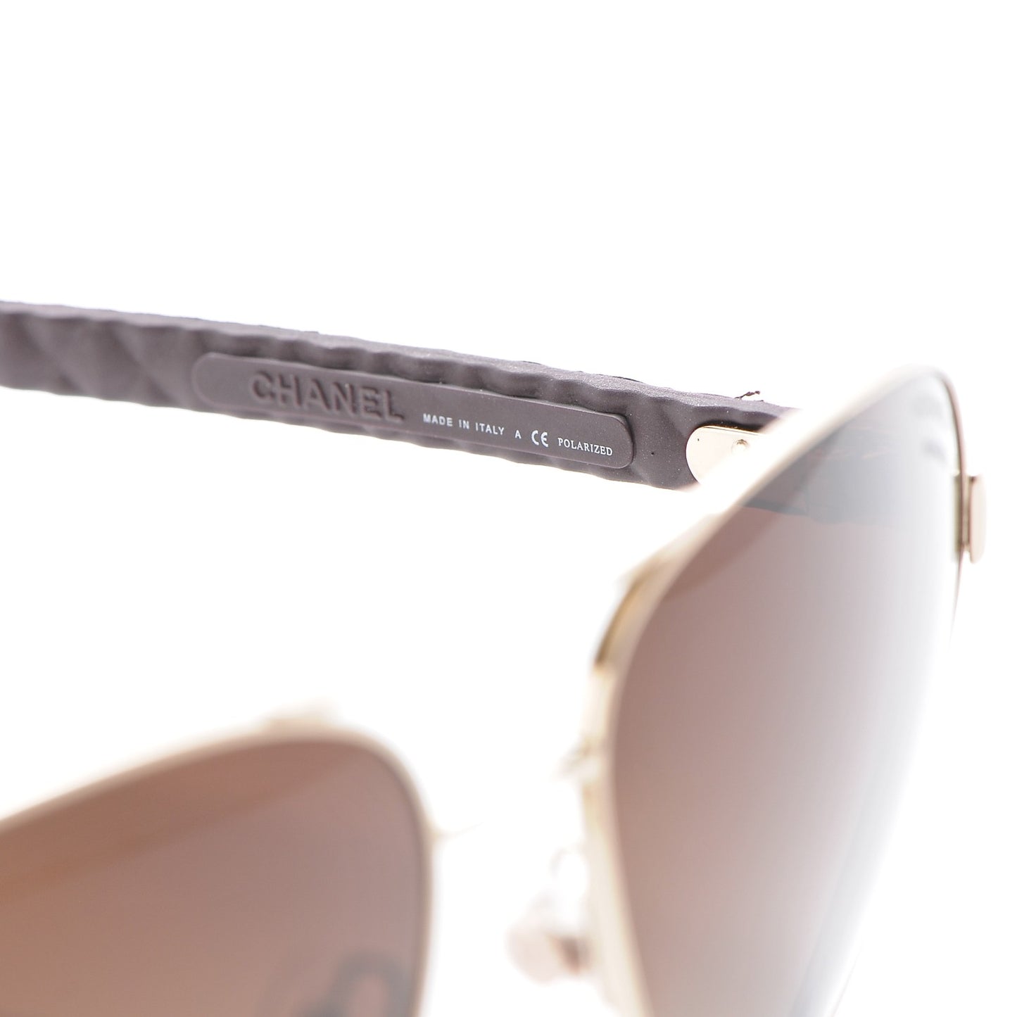 Pilot Summer Polarized Quilted Aviator Sunglasses 4204-Q Gold Brown
