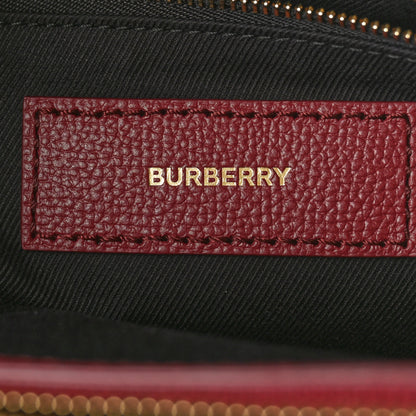 Burberry Derby Calfskin House Check Medium Banner Tote Crimson 6 of 8
