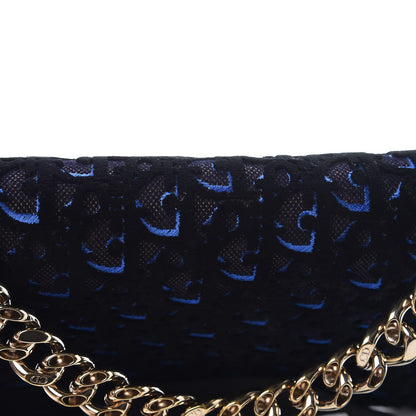Christian Dior Velvet Monogram Diorama Satchel Plum Blue 14 of 16