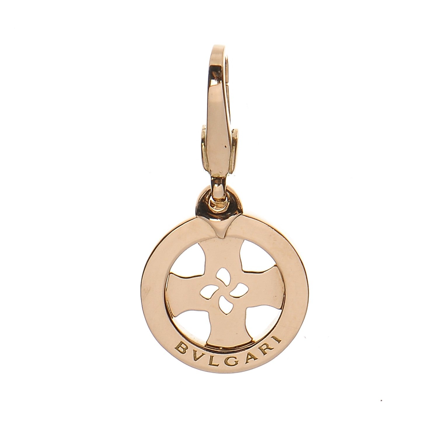 Bulgari 18K Yellow Gold Tondo Cross Charm Pendant 1 of 3