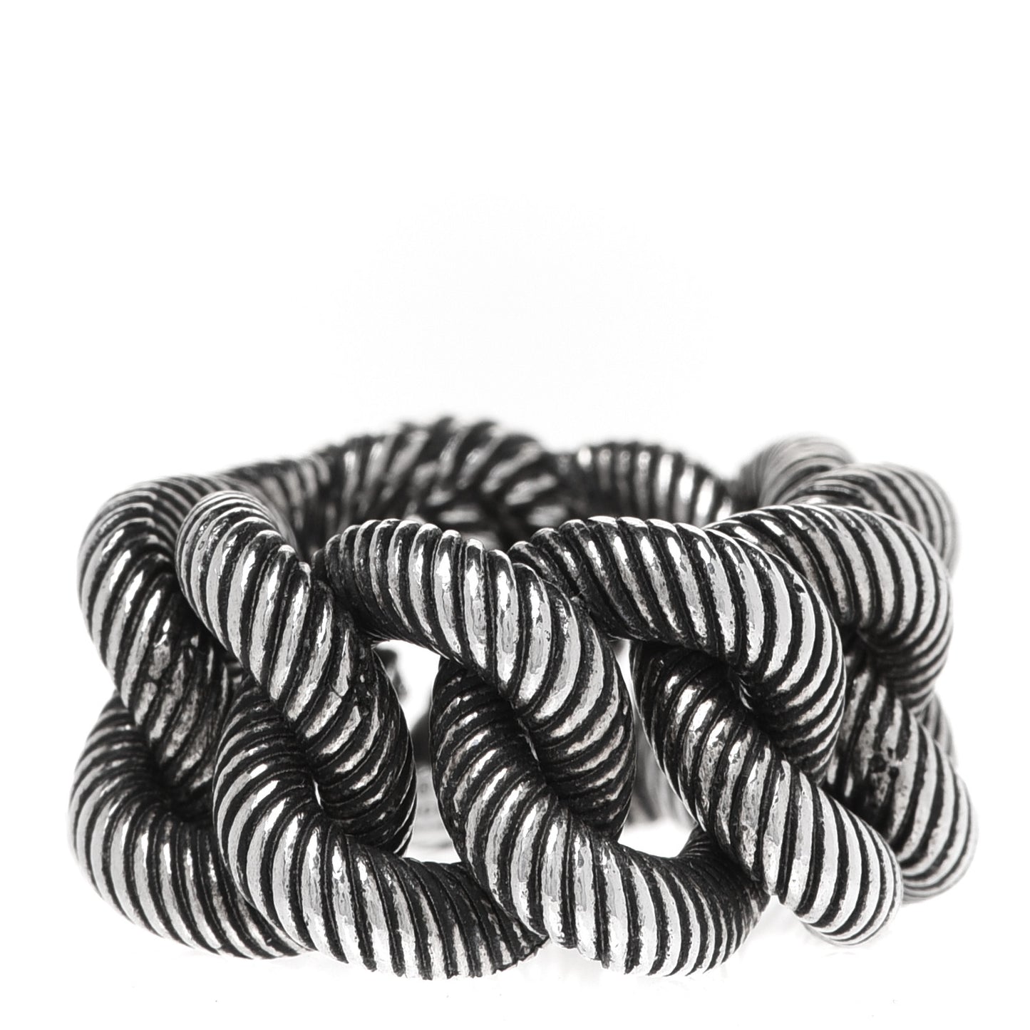 Sterling Silver Interlocking G Chain Ring 60 9