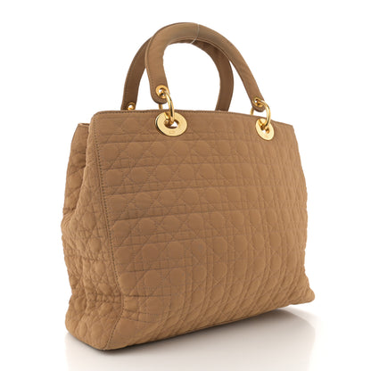 Christian Dior Nylon Cannage Large Lady Dior Tan 3 of 14