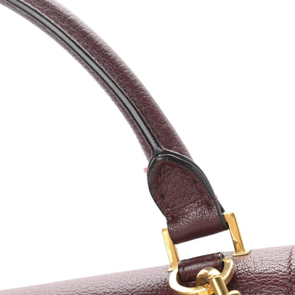 Celine Drummed Calfskin Suede Medium Trapeze Burgundy 16 of 16