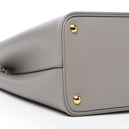 Prada Saffiano Cuir Medium Double Bag Argilla 7 of 9