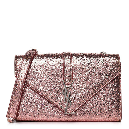 Saint Laurent Glitter Monogram Galactica Satchel Pink 1 of 19