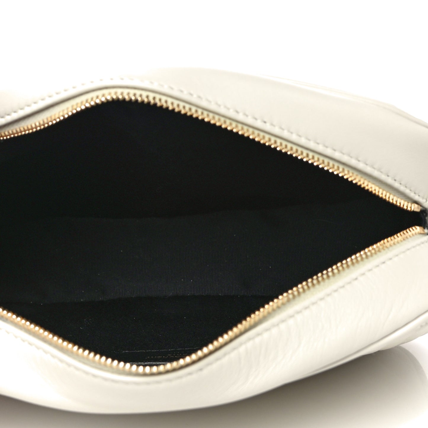 Lambskin Quilted Victoire Camera Bag Blanc Vintage