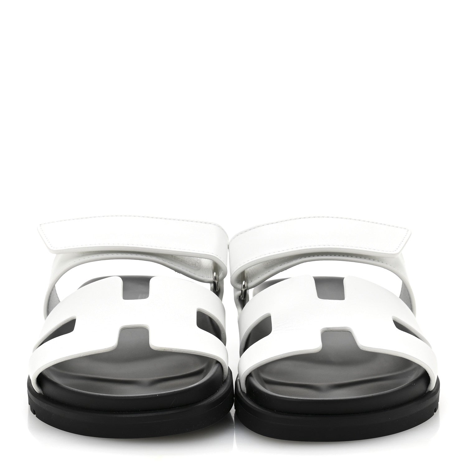 Hermes Calfskin Womens Chypre Sandals 35.5 White 3 of 10