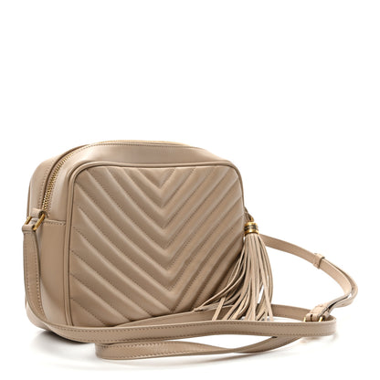 Saint Laurent Calfskin Matelasse Monogram Lou Camera Bag Dark Beige 2 of 10