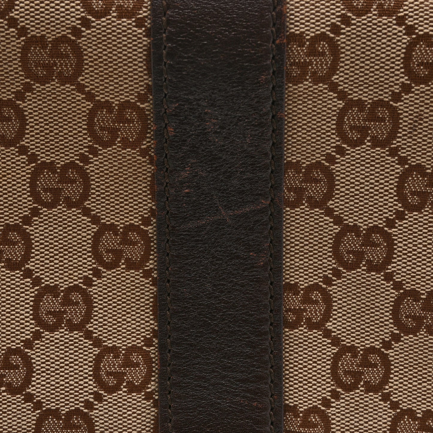 Monogram Medium Double Buckle Flap Messenger Bag Beige Dark Brown