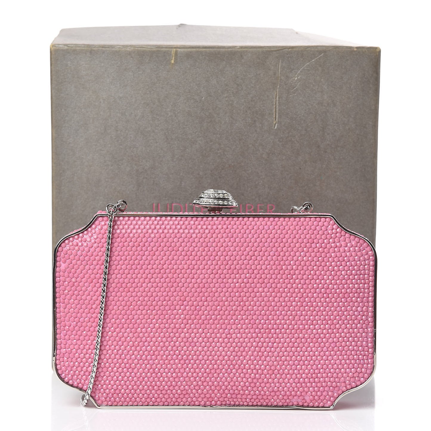 Swarovski Crystal Minaudiere Clutch Pink