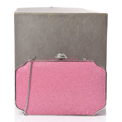 Judith Leiber Swarovski Crystal Minaudiere Clutch Pink 11 of 11