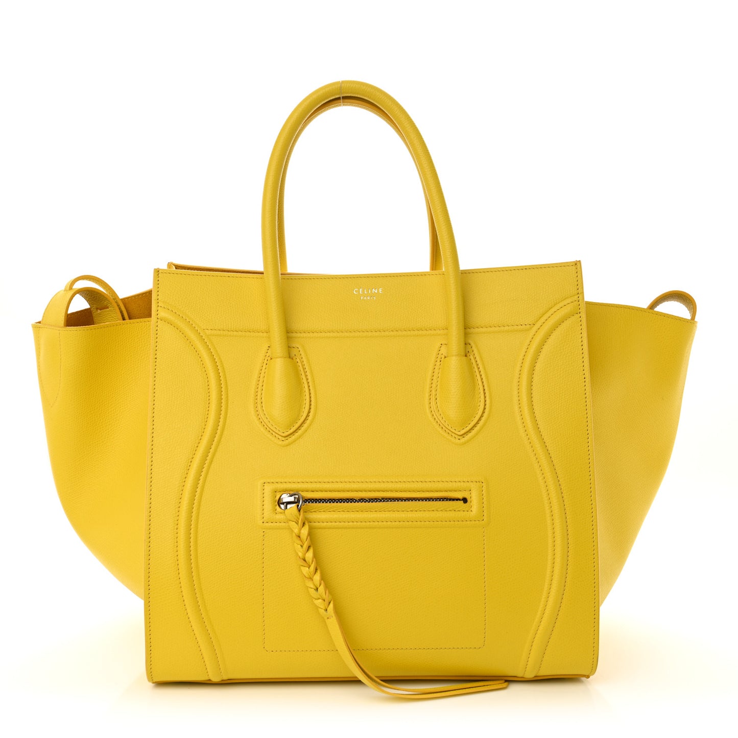 Grained Calfskin Medium Phantom Luggage Yellow