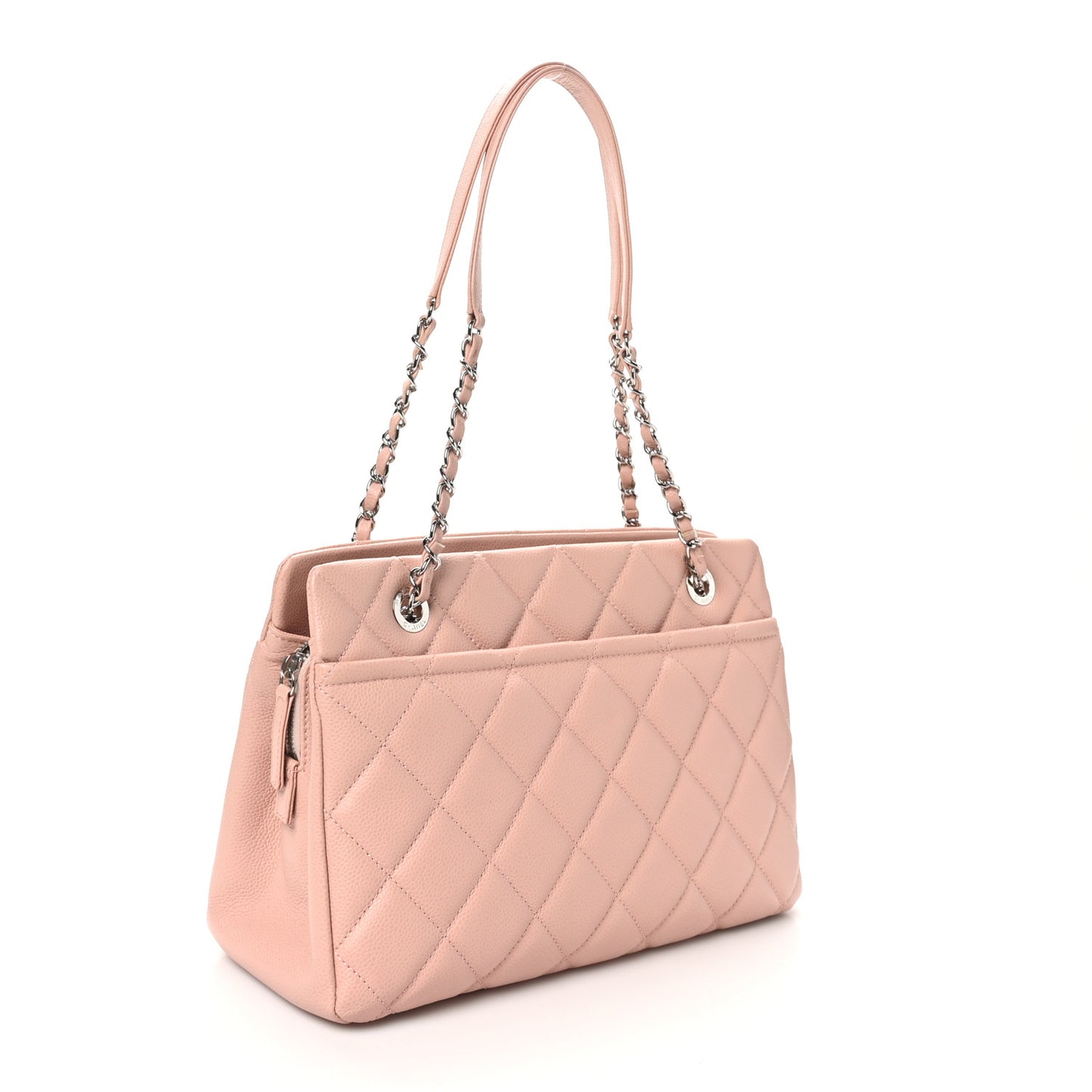 Caviar Quilted Timeless CC Soft Tote Light Pink