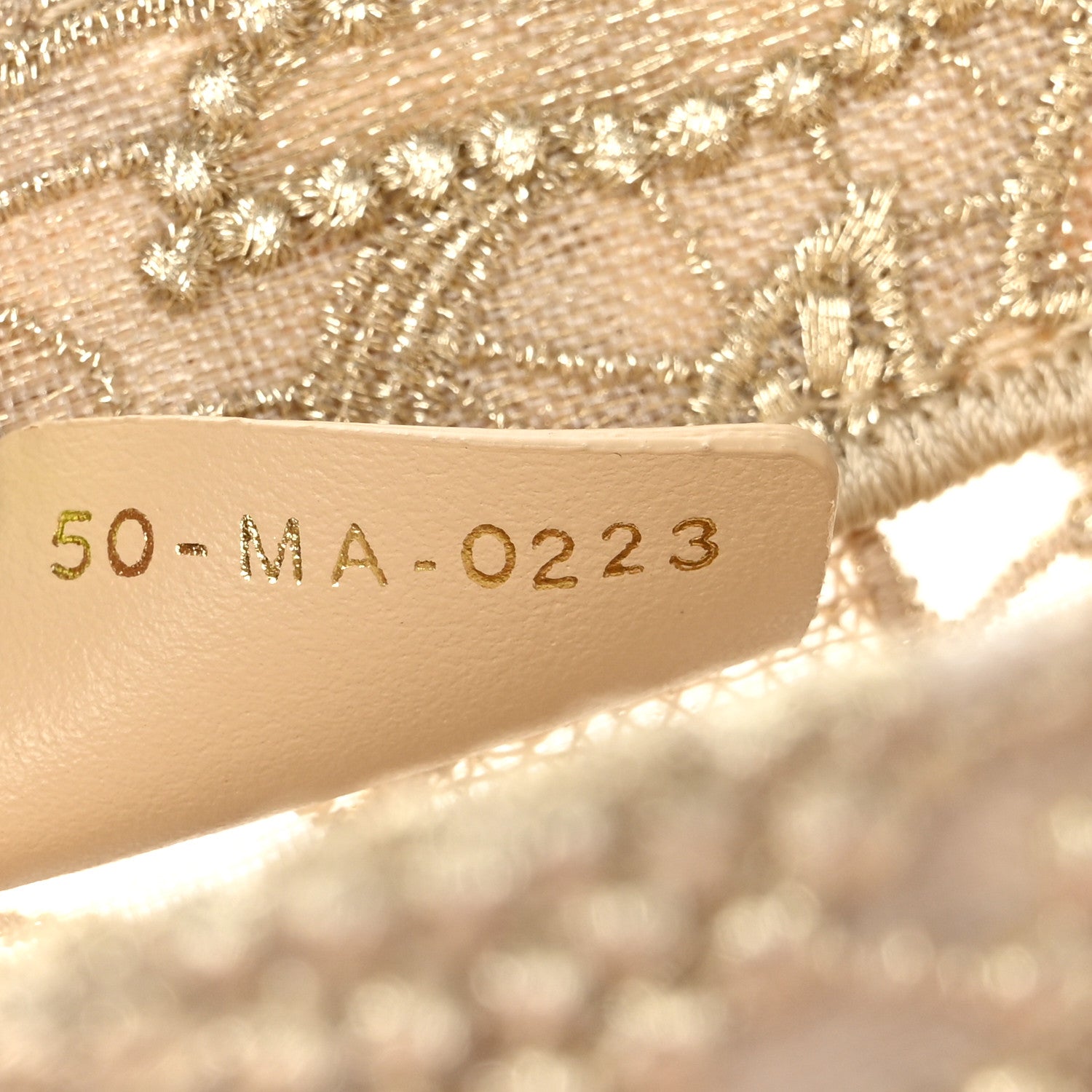 Christian Dior Transparent Metallic Embroidered Mesh Macrame Medium Book Tote Gold 7 of 11