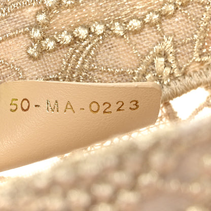 Christian Dior Transparent Metallic Embroidered Mesh Macrame Medium Book Tote Gold 7 of 11